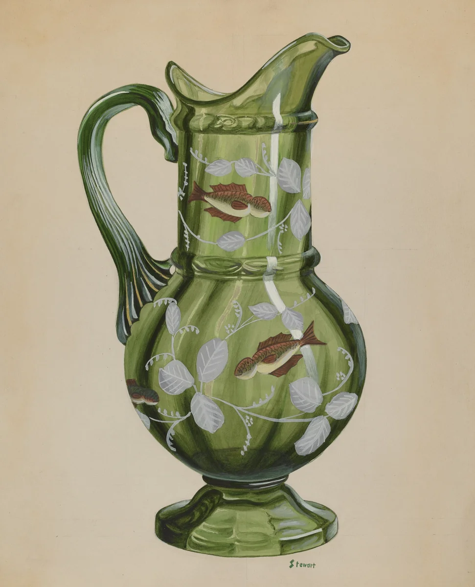 Green Pitcher by Robert Stewart, index of american design, 1937