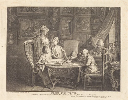 Cabinet d'un Peintre by Daniel Nikolaus Chodowiecki, print, 1771