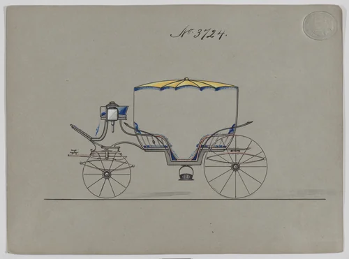Vis-a-Vis # 3724 by Brewster & Co., drawing, 1881