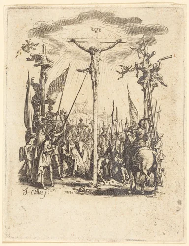 The Crucifixion by Jacques Callot, print, 1624-1625