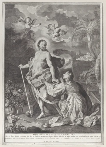 Noli me tangere by Pietro Monaco, print, 1730-1739