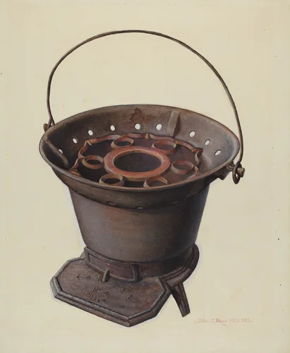Charcoal Stove by John Price, index of american design, 1939