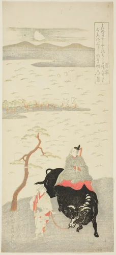 The Poet Sugawara Michizane by Kitao Shigemasa (北尾重政), print, 1760-1764