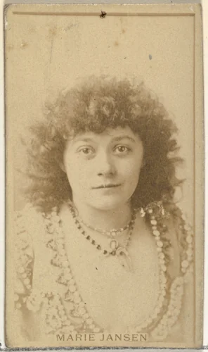 Marie Jansen, from the Actors and Actresses series (N145-8) issued by Duke Sons & Co. to promote Duke Cigarettes by W. Duke, Sons & Co., photograph, 1890-1895
