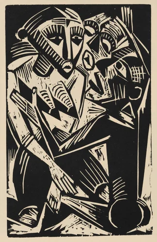 Weib vom Manne begehrt (Woman Desired by Man) from Deutsche Graphiker der Gegenwart (German Printmakers of Our Time) by Max Pechstein, print, 1919