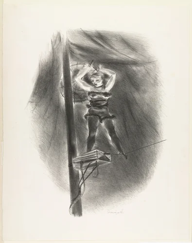 Wire Performer by Yasuo Kuniyoshi, print, 1938