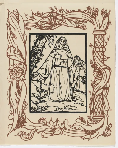 Plate (page 67) from Les Petites Fleurs de St. François (The Little Flowers of St. Francis) by Émile Bernard, illustrated book, 1928