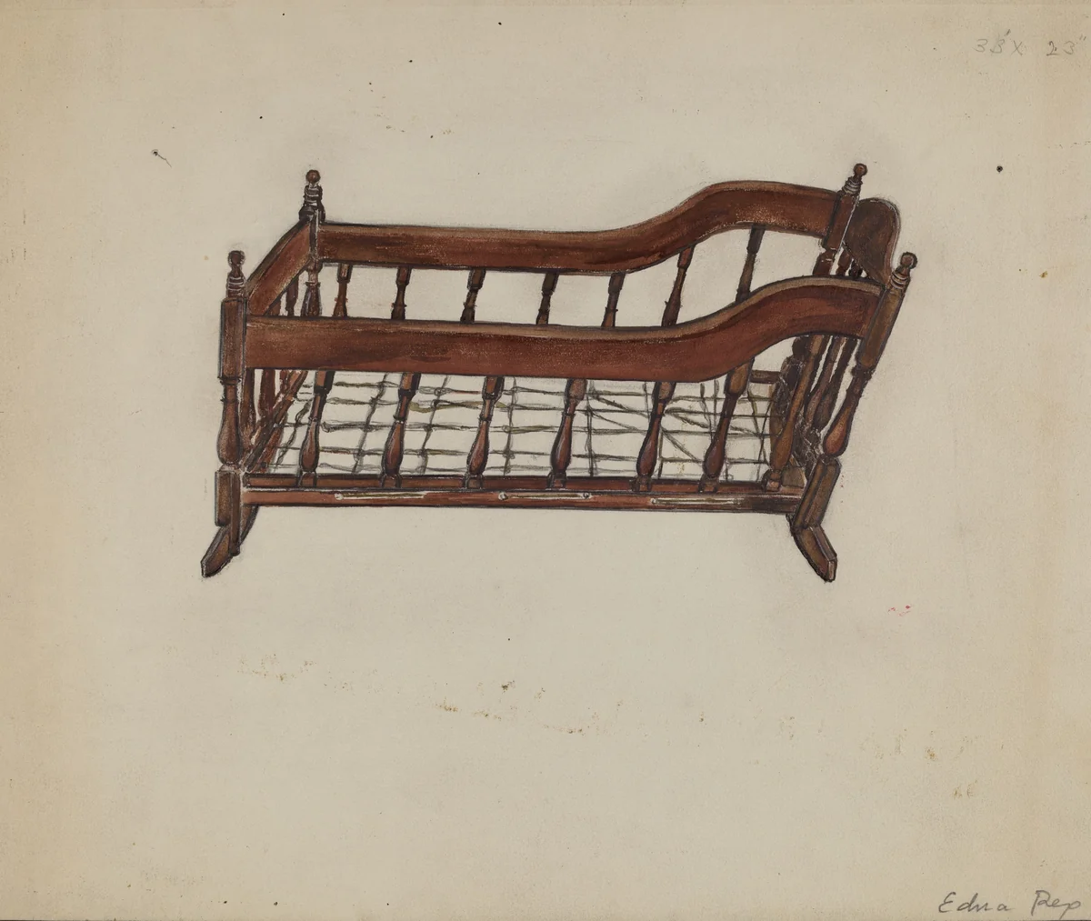Baby's Cradle by Edna Crenshaw Rex, index of american design, 1935-1942