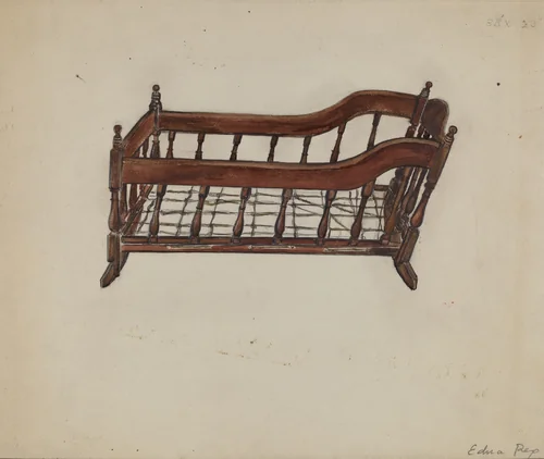 Baby's Cradle by Edna Crenshaw Rex, index of american design, 1935-1942