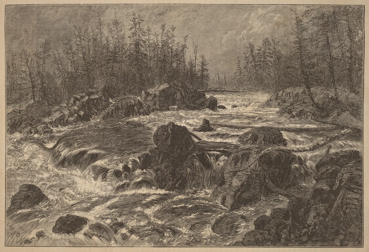 Dalles of the St. Louis by Alfred R. Waud, print, 1828-1891