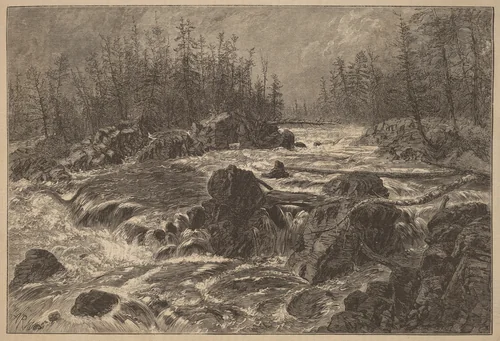 Dalles of the St. Louis by Alfred R. Waud, print, 1828-1891