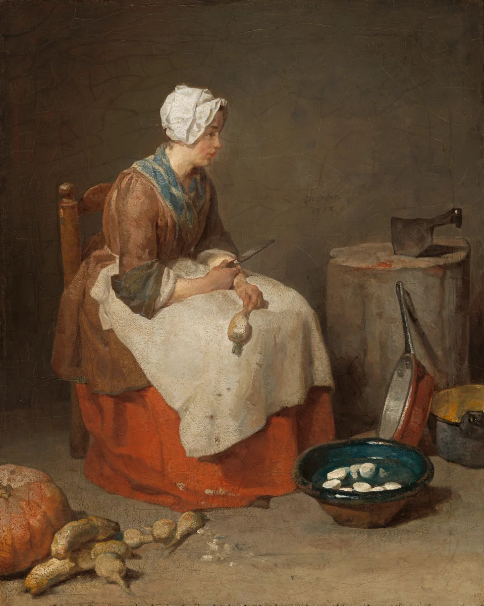 The Kitchen Maid by Jean Siméon Chardin, painting, 1738