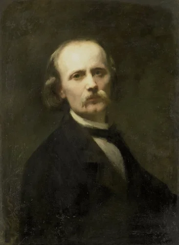 Self-Portrait by Johann Georg Schwartze, painting, 1869