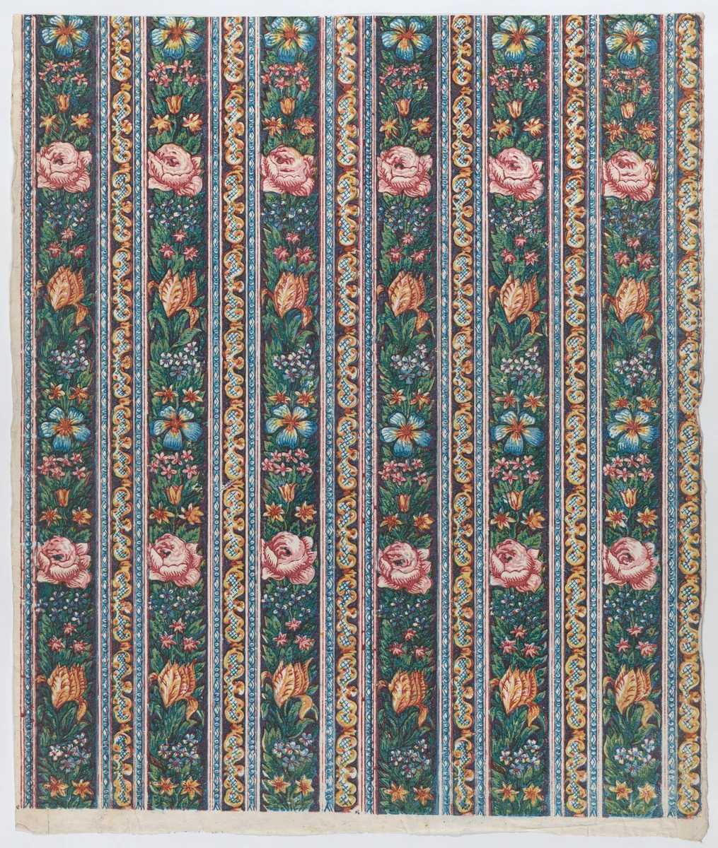 Sheet with a six borders with floral garlands by anonymous, print, 1775-1875
