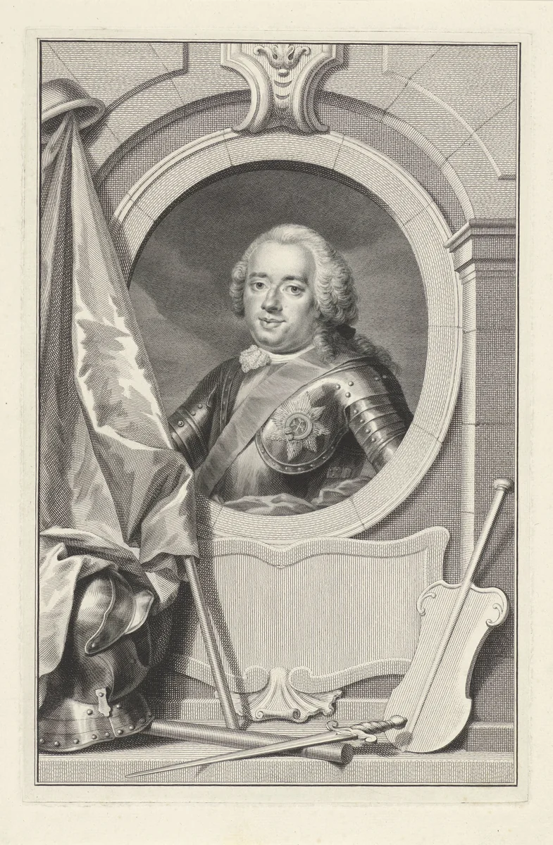 Willem IV, prins van Oranje-Nassau by Jacob Houbraken, print, 1751-1753