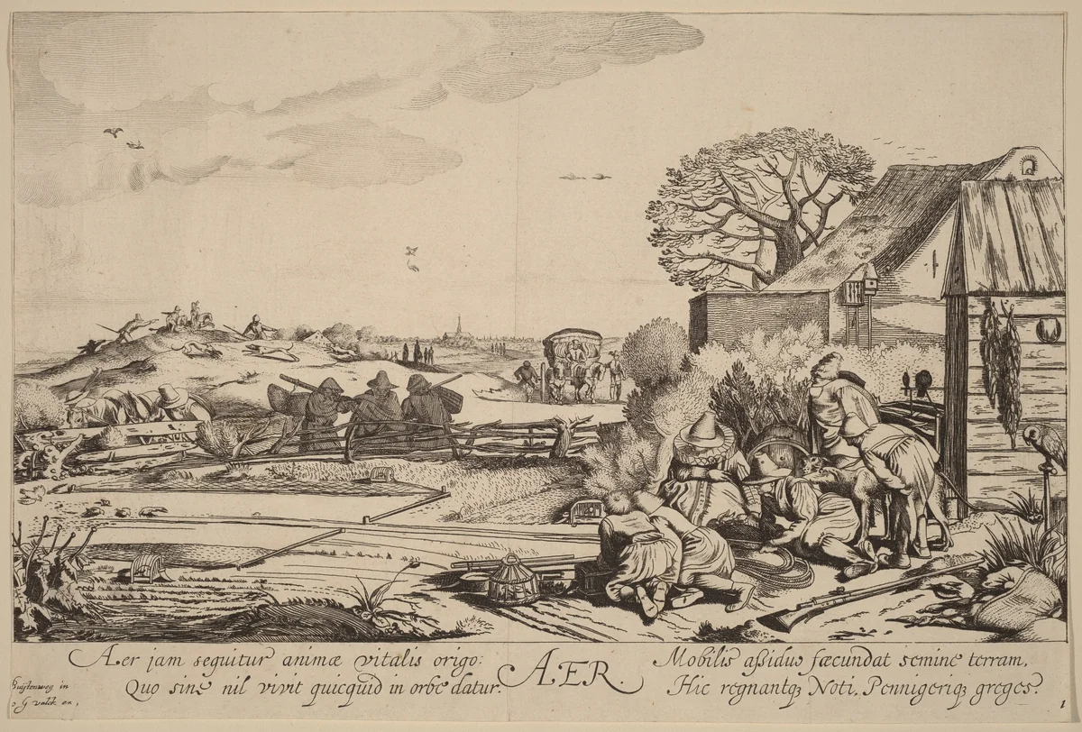 Air by Jan van de Velde Willem Buytewech, print, 1593-1641