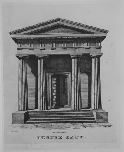 Phenix Bank, New York by Anthony Imbert, print, 1826-1829