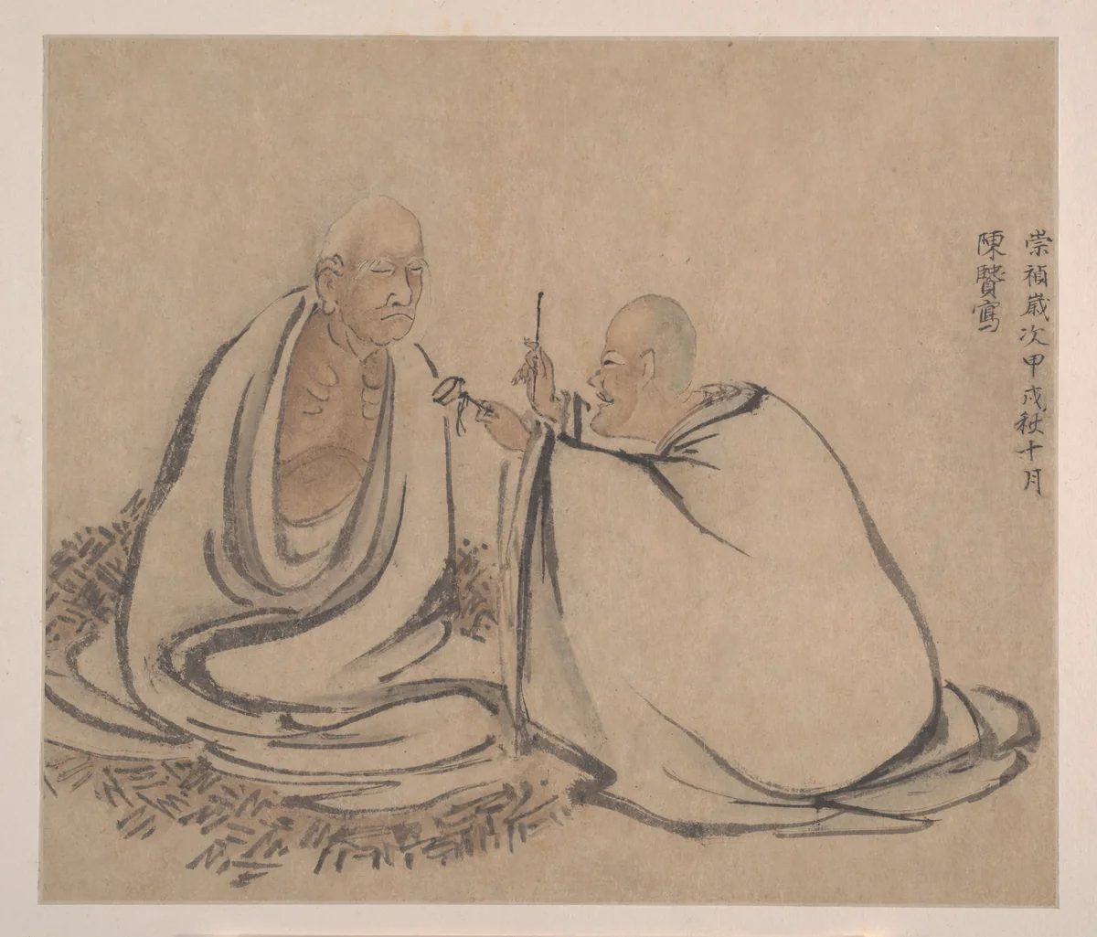 The Sixteen Luohans by Chen Xian, painting, 1634