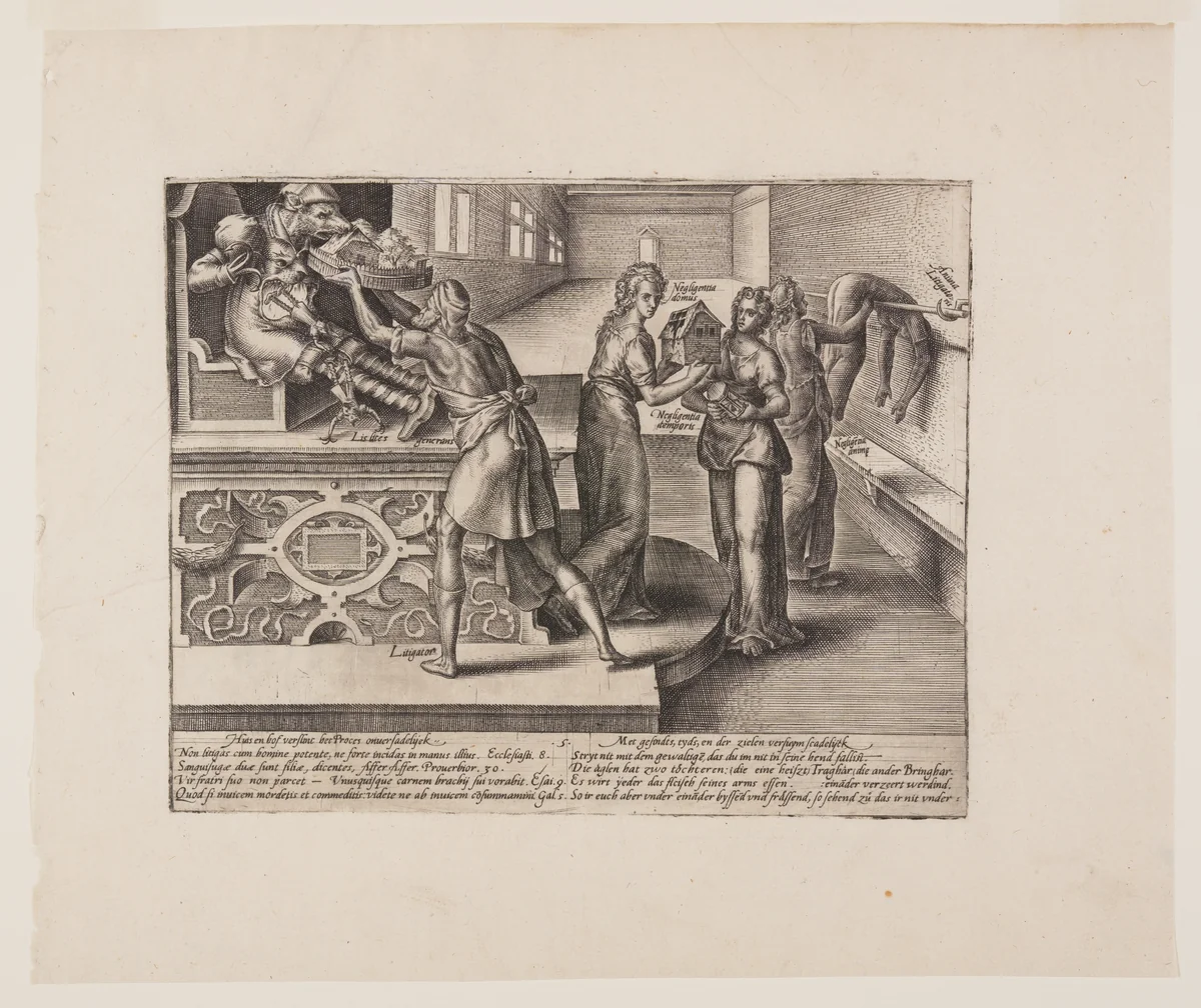 The Expense of Litigation, from Litis Abusus (The Abuses of the Law) by Hendrick Goltzius, print, 1571-1581