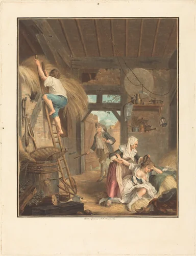 It's Too Late (Il est trop tard) by Antoine-François Sergent, print, 1789