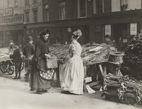 Fishmonger's Wife, The New Cut Market, London by Paul Martin, photograph, 1892
