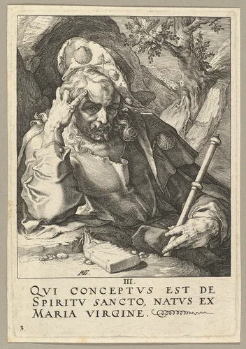 St. James the Great, from "Christ, the Apostles and St. Paul with the Creed" by Hendrick Goltzius, print, 1584-1594