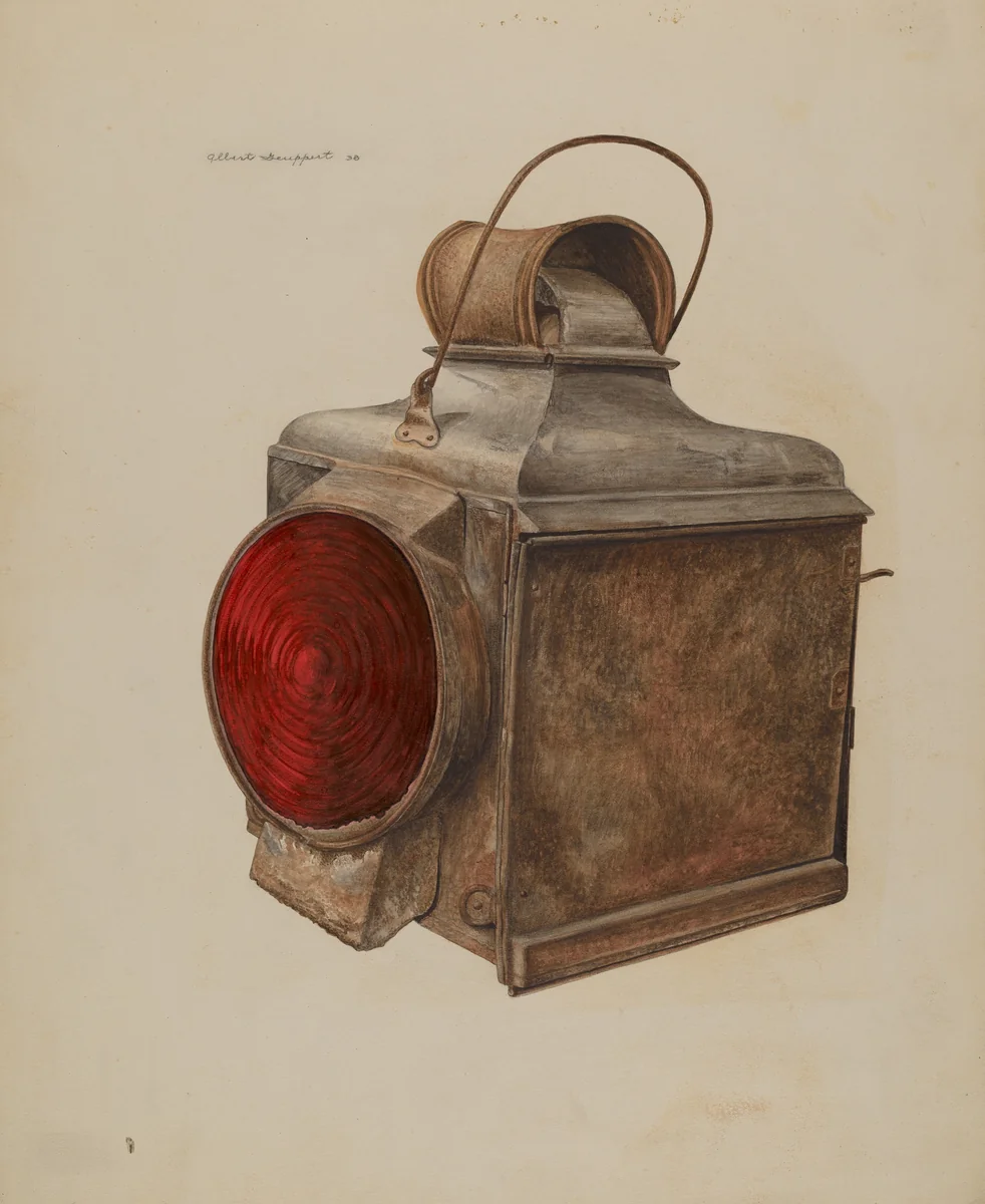 Railway Lantern by Albert Geuppert, index of american design, 1938