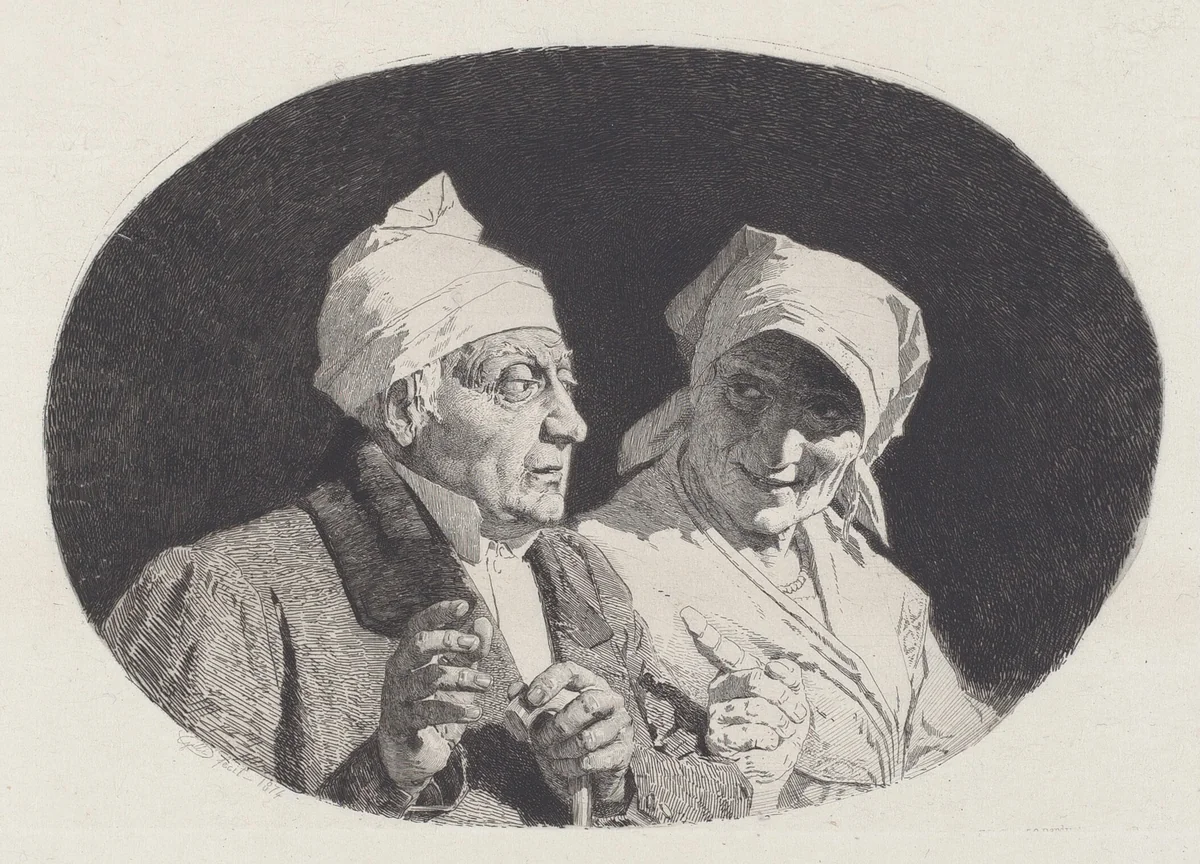 Un rimprovero [A Reprimand] by Alberto Maso Gilli, print, 1874