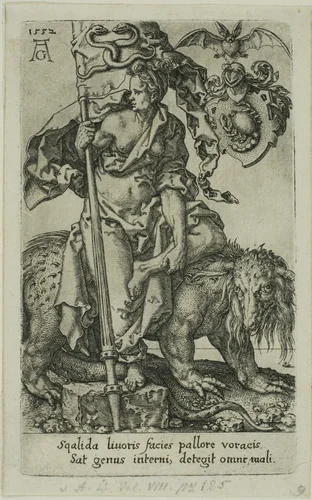Envy, from the Vices by Heinrich Aldegrever, print, 1552