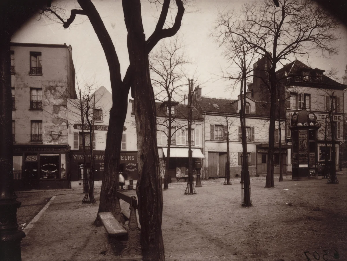 Place du Tertre by Eugène Atget, photograph, 1922