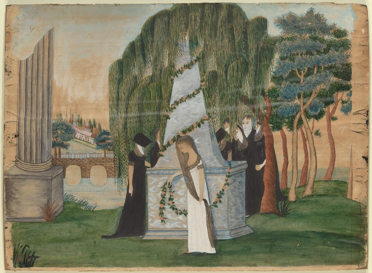 In Memoriam - Column at Left by American 19th Century, drawing, 1800-1899