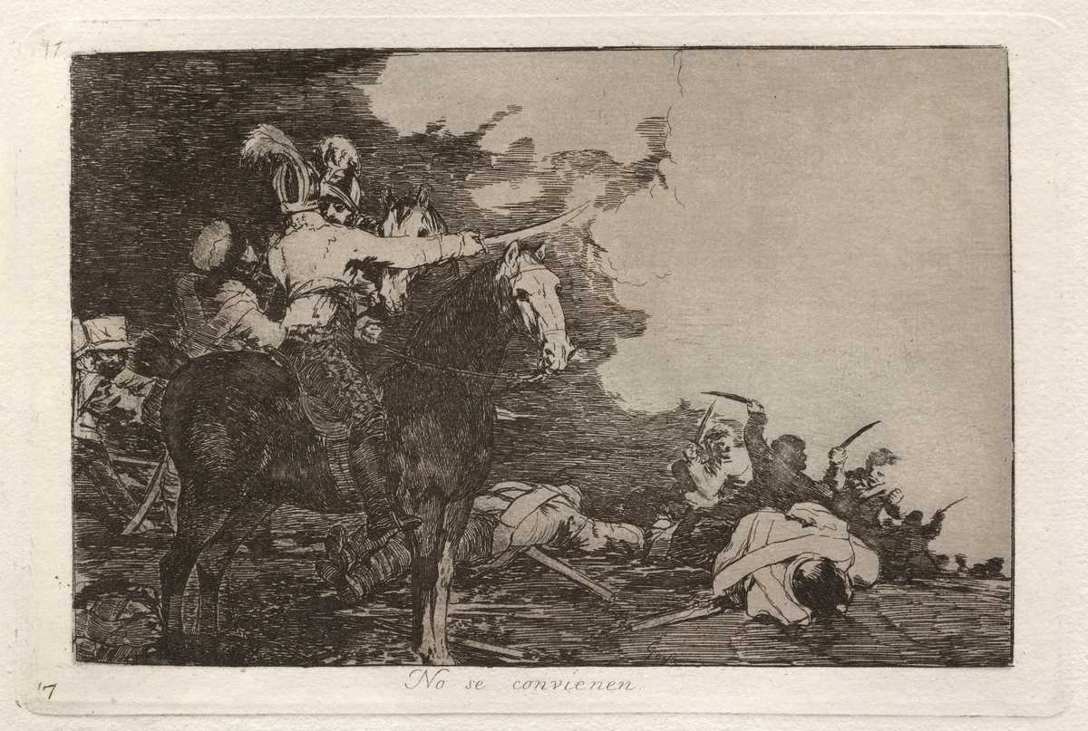 No se convienen (They Do Not Agree) by Francisco Goya, print, 1863