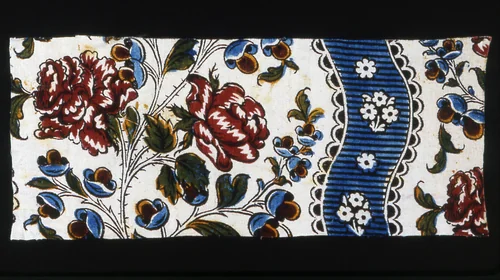 Blue Ribbon (Furnishing Fabric) by Jouy-en-Josas, textile, 1760-1764