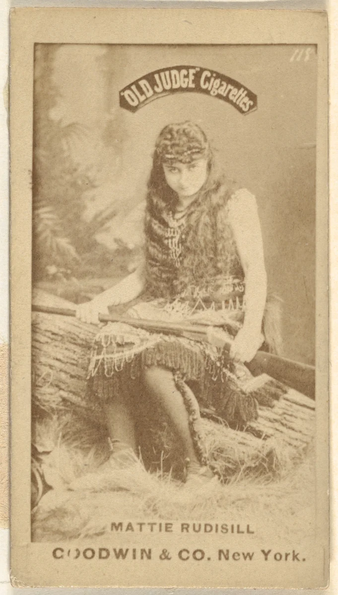 Mattie Rudisill, from the Actors and Actresses series (N171) for Old Judge Cigarettes by Goodwin & Company, photograph, 1886-1890