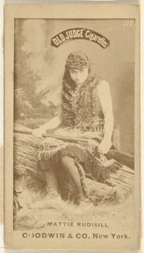 Mattie Rudisill, from the Actors and Actresses series (N171) for Old Judge Cigarettes by Goodwin & Company, photograph, 1886-1890