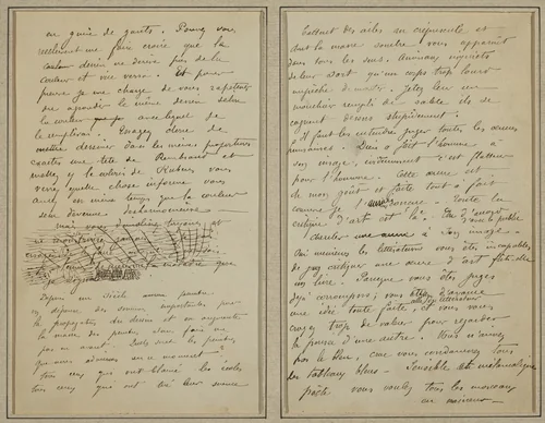Manuscript Pages [verso] by Paul Gauguin, drawing, 1884-1888