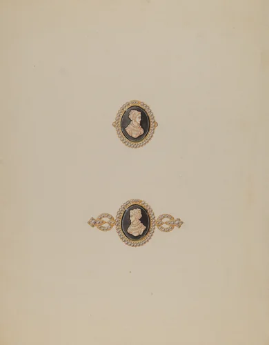 Cameo Pin and Ring by Dorothy Posten, index of american design, 1937