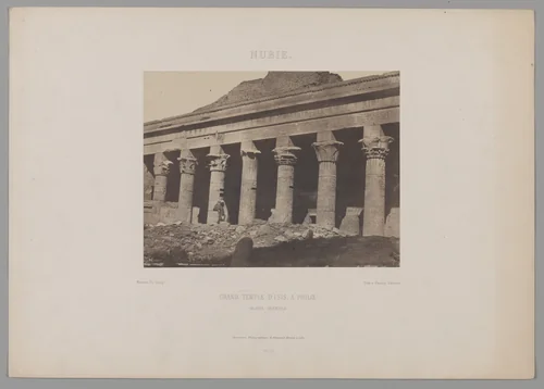 Nubie, Grand Temple d'Isis, a Philœ, Galerie Orientale by Maxime Du Camp, photograph, 1850
