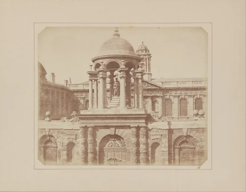 Entrance Gateway, Queen's College, Oxford by William Henry Fox Talbot, photograph, 1843-1845