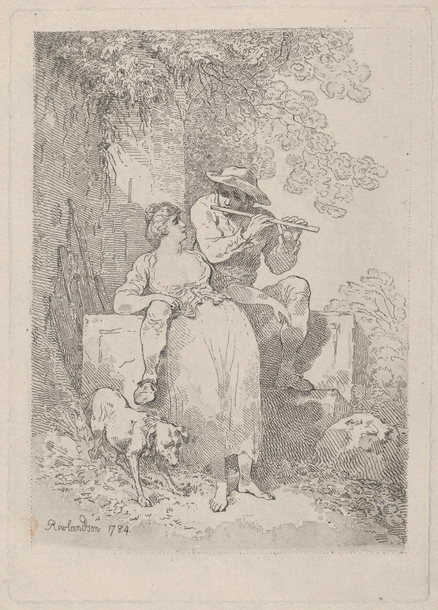 Rest from Labour on Sunny Days by Thomas Rowlandson, print, 1784-1787
