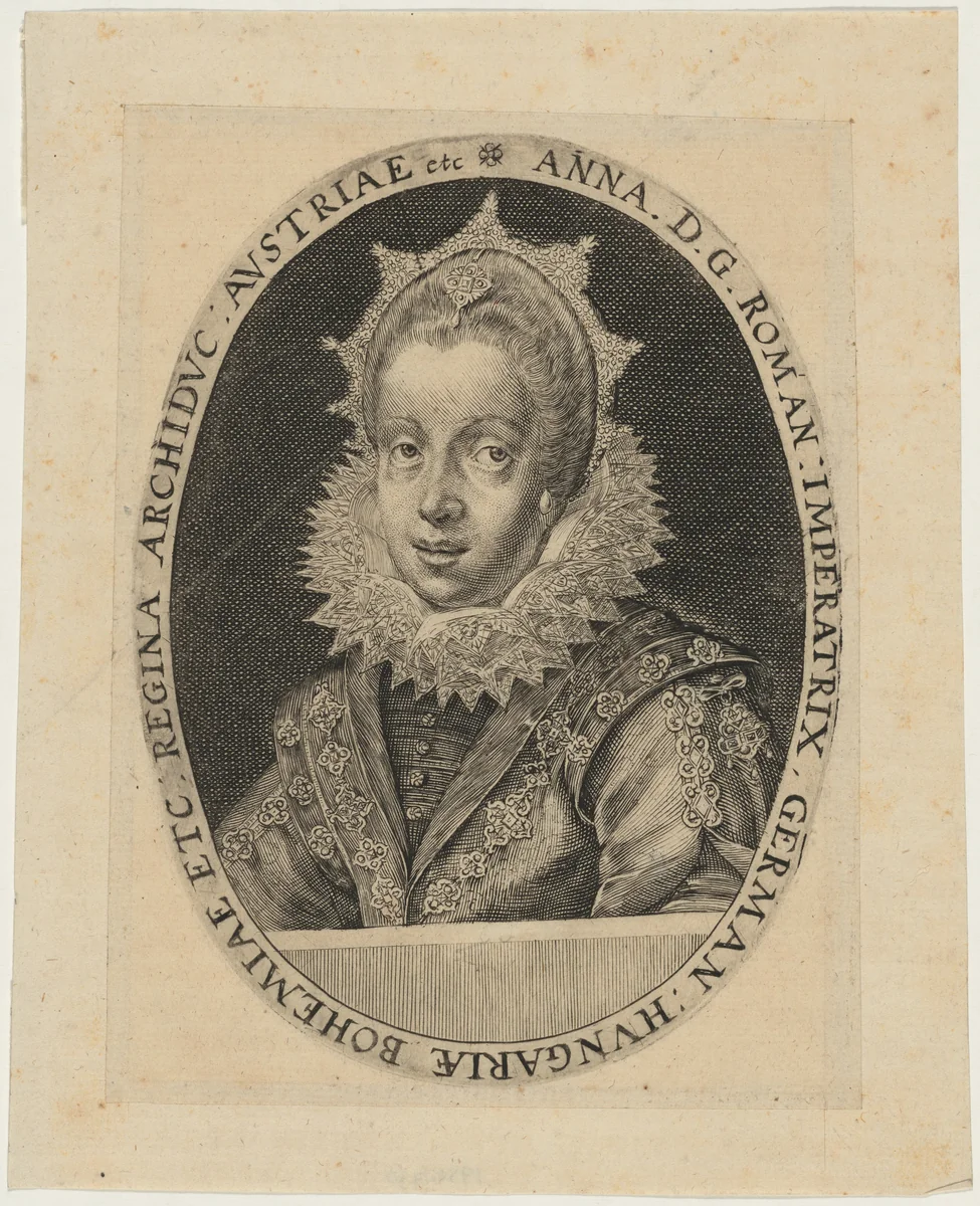 Anna, Wife of Matthias, Roman Emperor by Unknown 19th Century, print, 1800-1899