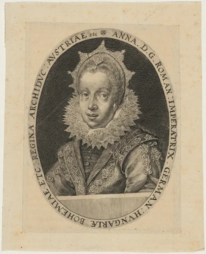 Anna, Wife of Matthias, Roman Emperor by Unknown 19th Century, print, 1800-1899