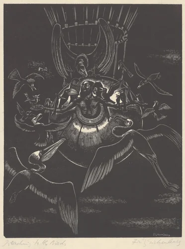 Preaching to the Birds by Fritz Eichenberg, print, 1935-1943