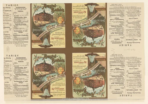 Affiche voor het Amstel-Badhuis by anonymous, print, 1892-1894