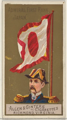 Admiral First Rank, Japan, from the Naval Flags series (N17) for Allen & Ginter Cigarettes Brands by Allen & Ginter, print, 1886-1891