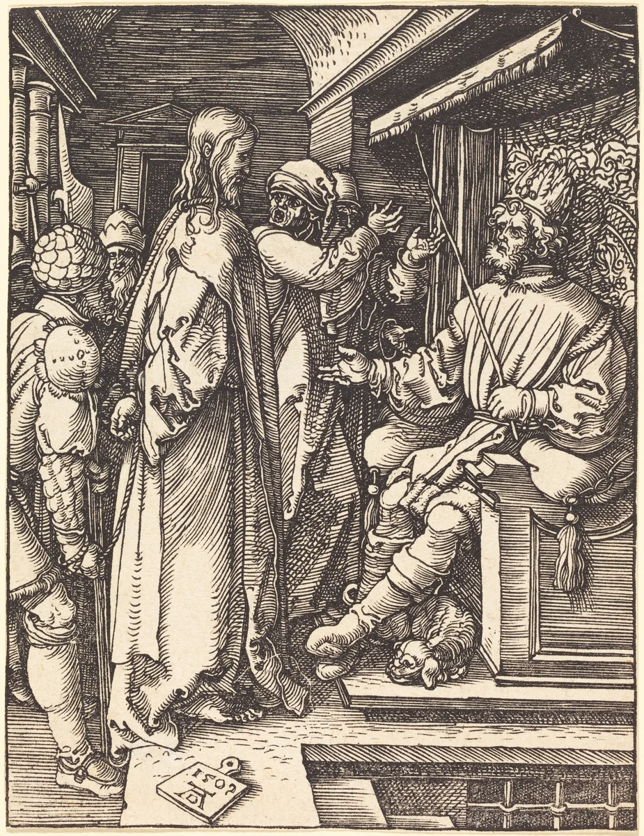 Christ before Herod by Albrecht Dürer, print, 1509