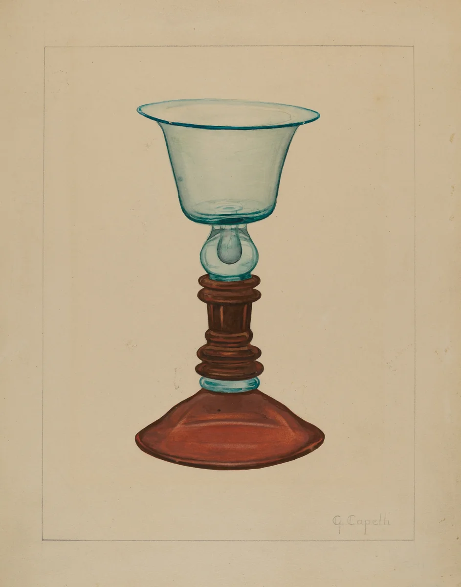 Goblet by Giacinto Capelli, index of american design, 1936