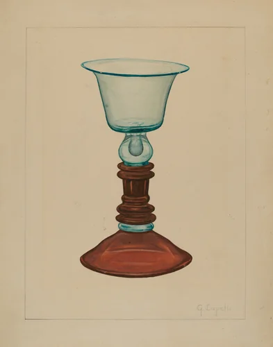 Goblet by Giacinto Capelli, index of american design, 1936