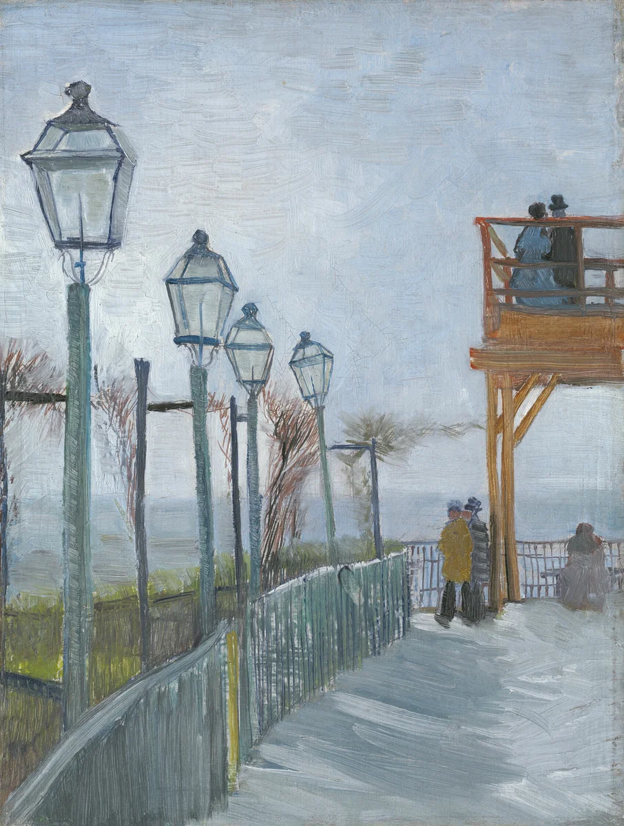 Terrace and Observation Deck at the Moulin de Blute-Fin, Montmartre by Vincent van Gogh, painting, 1887