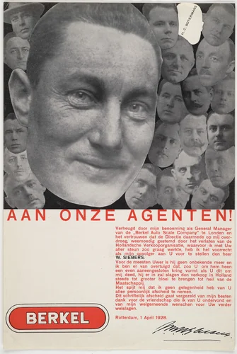 Aan onze agenten! by Paul Schuitema, design, 1928
